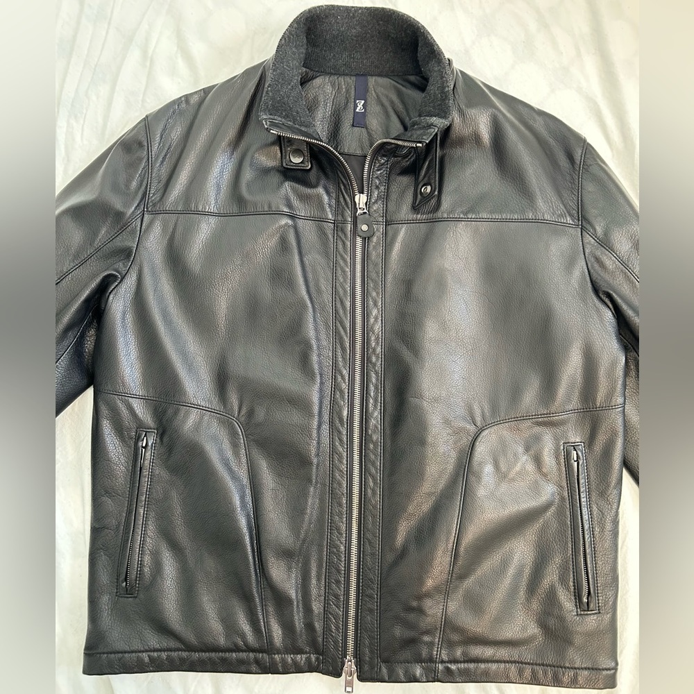 Zegna Sport Pelle Leather Jacket XL